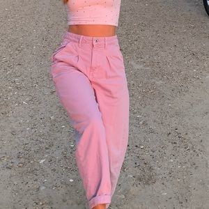 Zara slouchy purple jeans